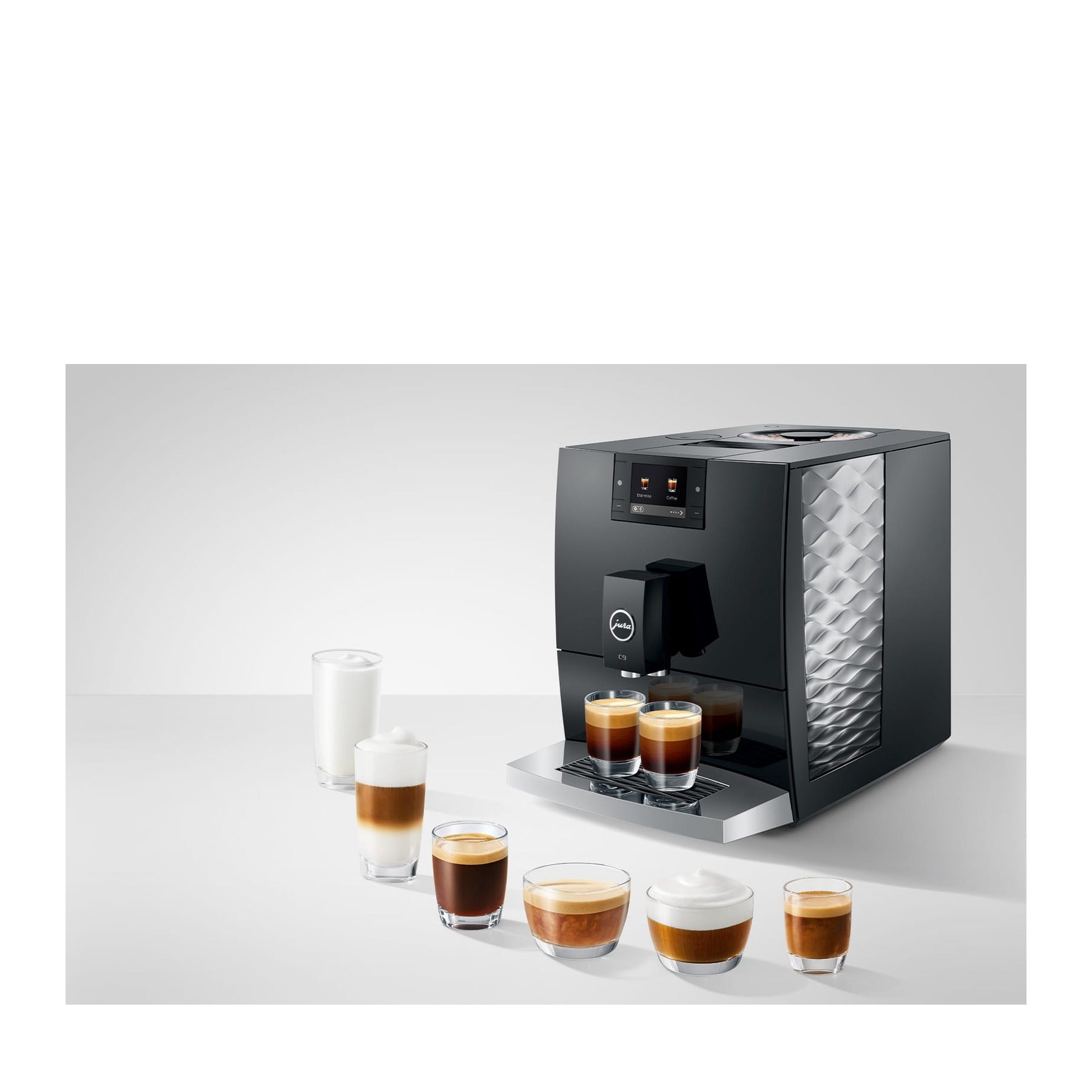 Jura C9 Piano Black — trois quarts