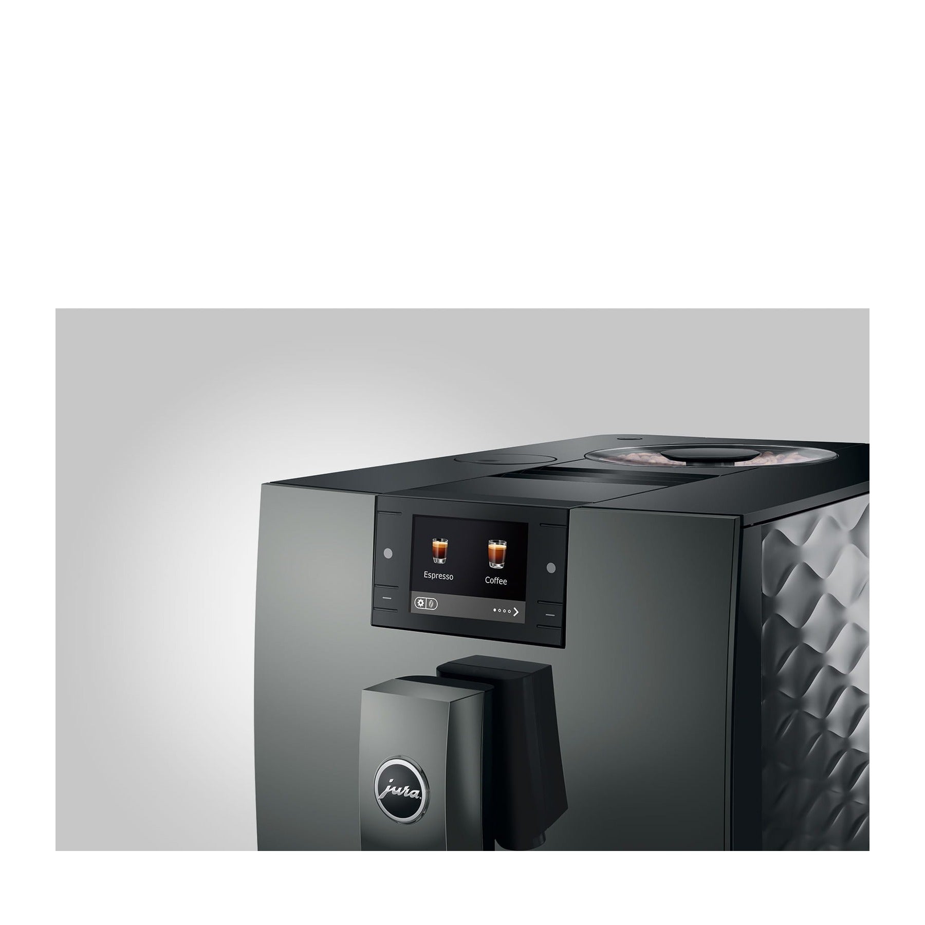 Jura C9 Piano Inox — bac à grains