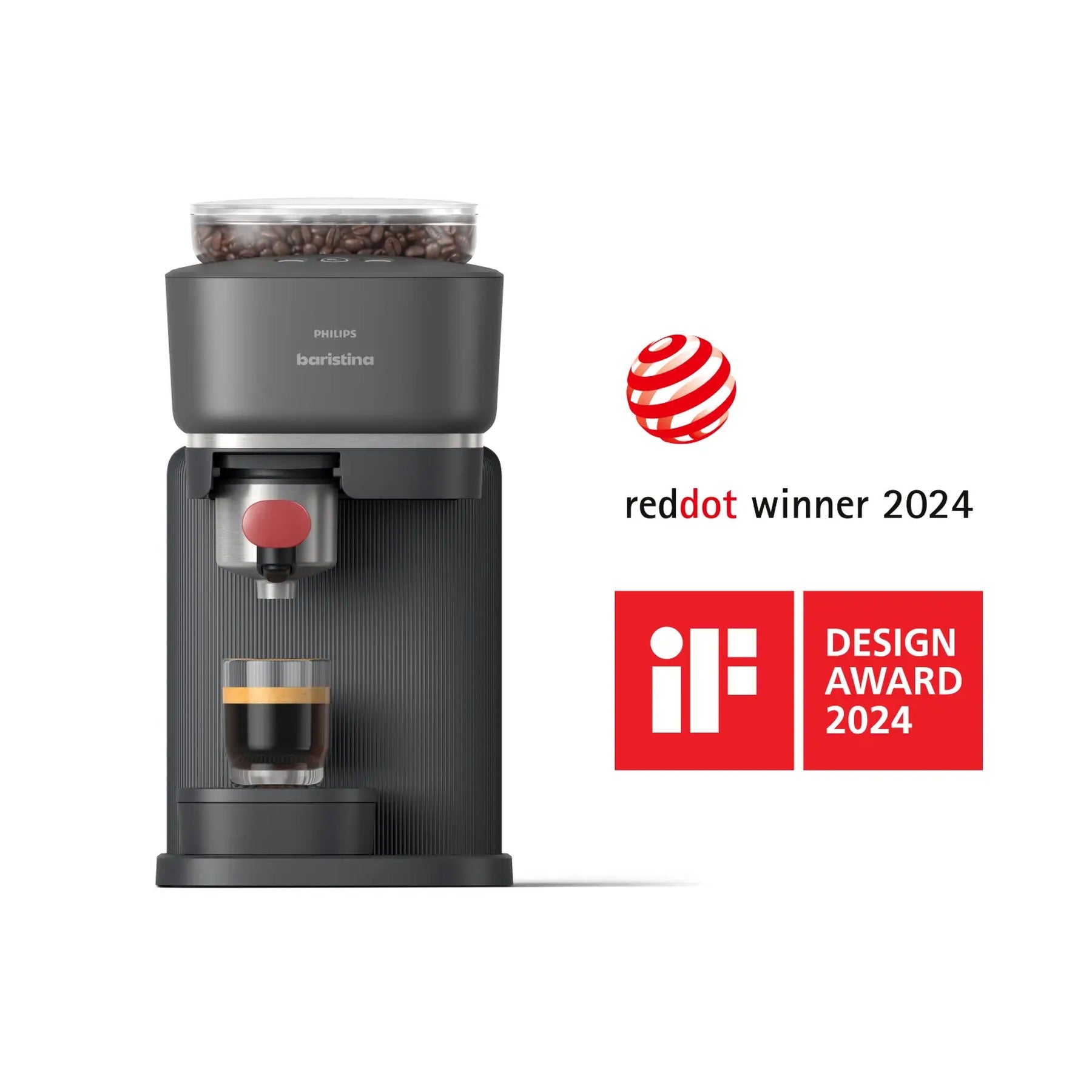 Philips Baristina Bois de Noyer - vue trois quarts
