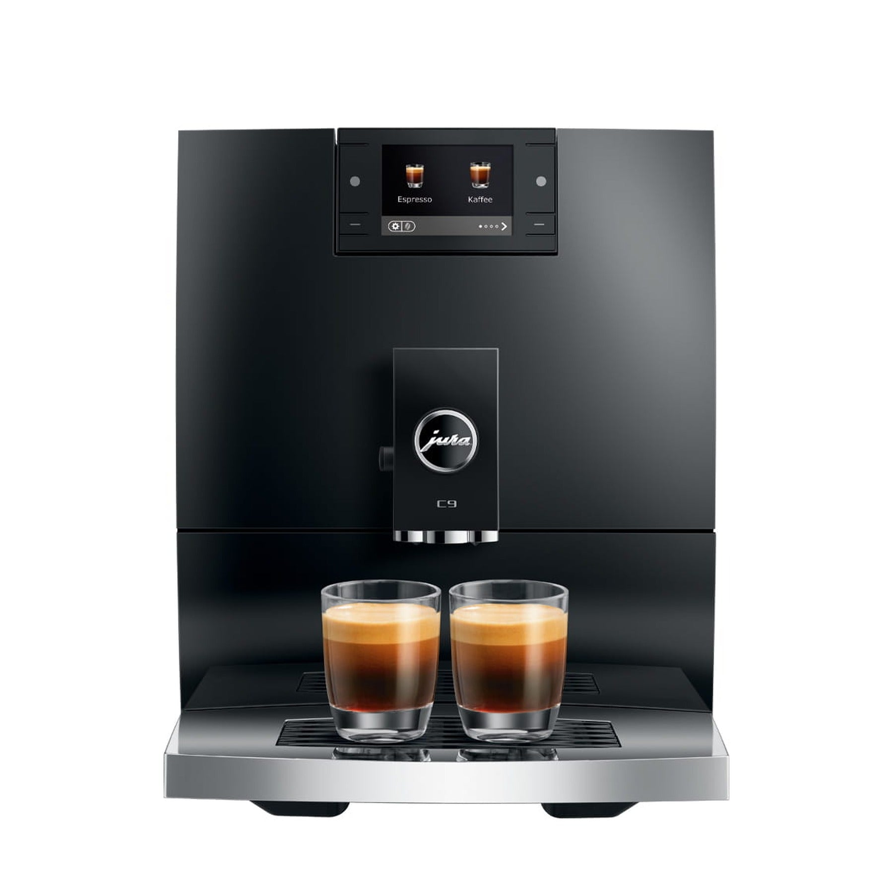 Jura C9 Piano Black — détail écran