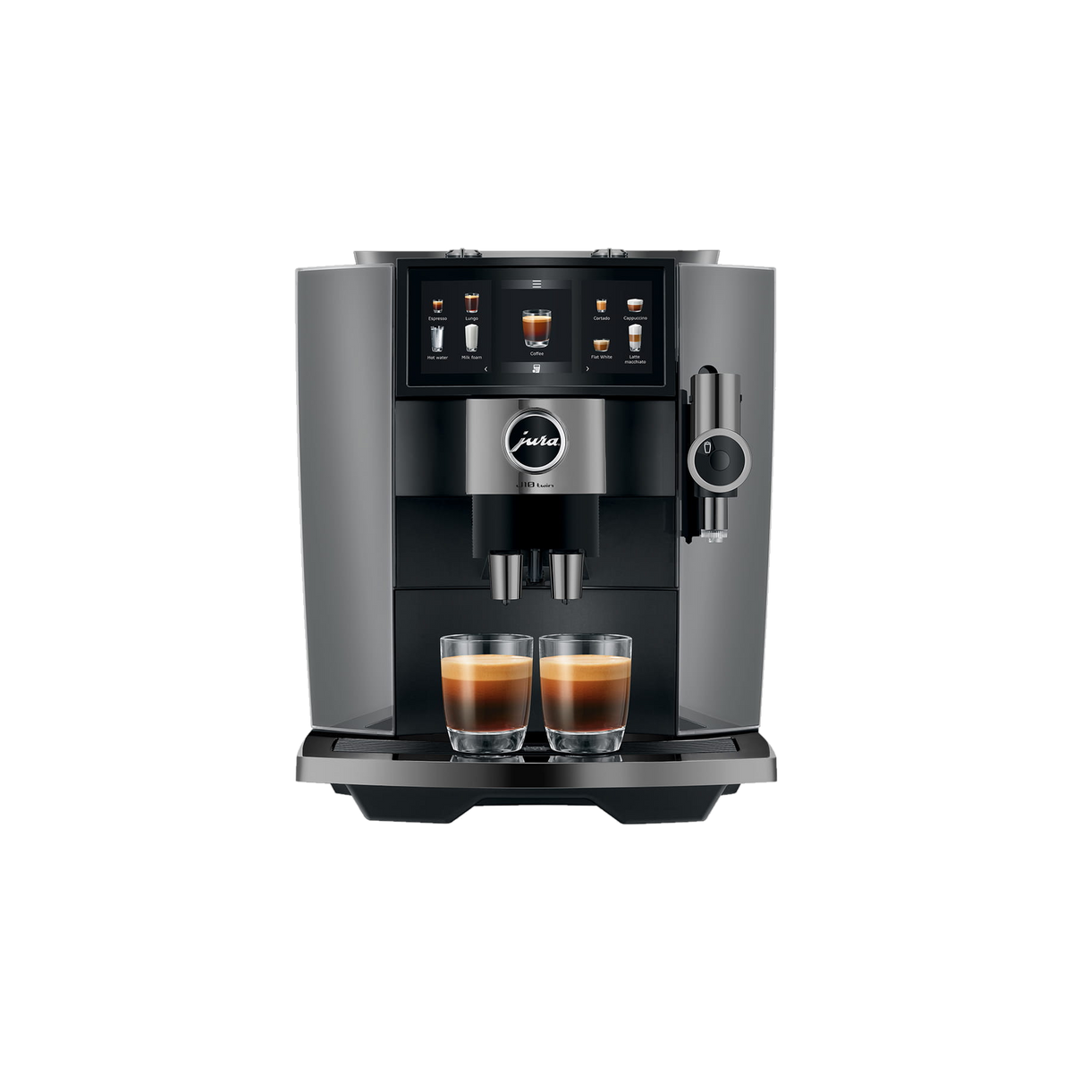 Jura J10 Twin Diamond Onyx — vue de face